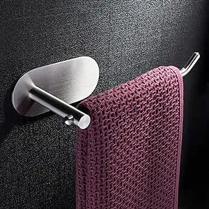 ZUNTO Towel Ring Self Adhesive Hand Towel Holder for Bathroom Kitchen Hand Towel Bar No Drilling SUS 304 Stainless Steel Brushed