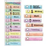 ABCxGOOD Daily Schedule Pocket Chart, Visual Schedule Pocket Chart for Toddler, 13+1 Pocket with 21 Dry-Erase Reusable Cards, prek k Preschool Classroom Must Haves.