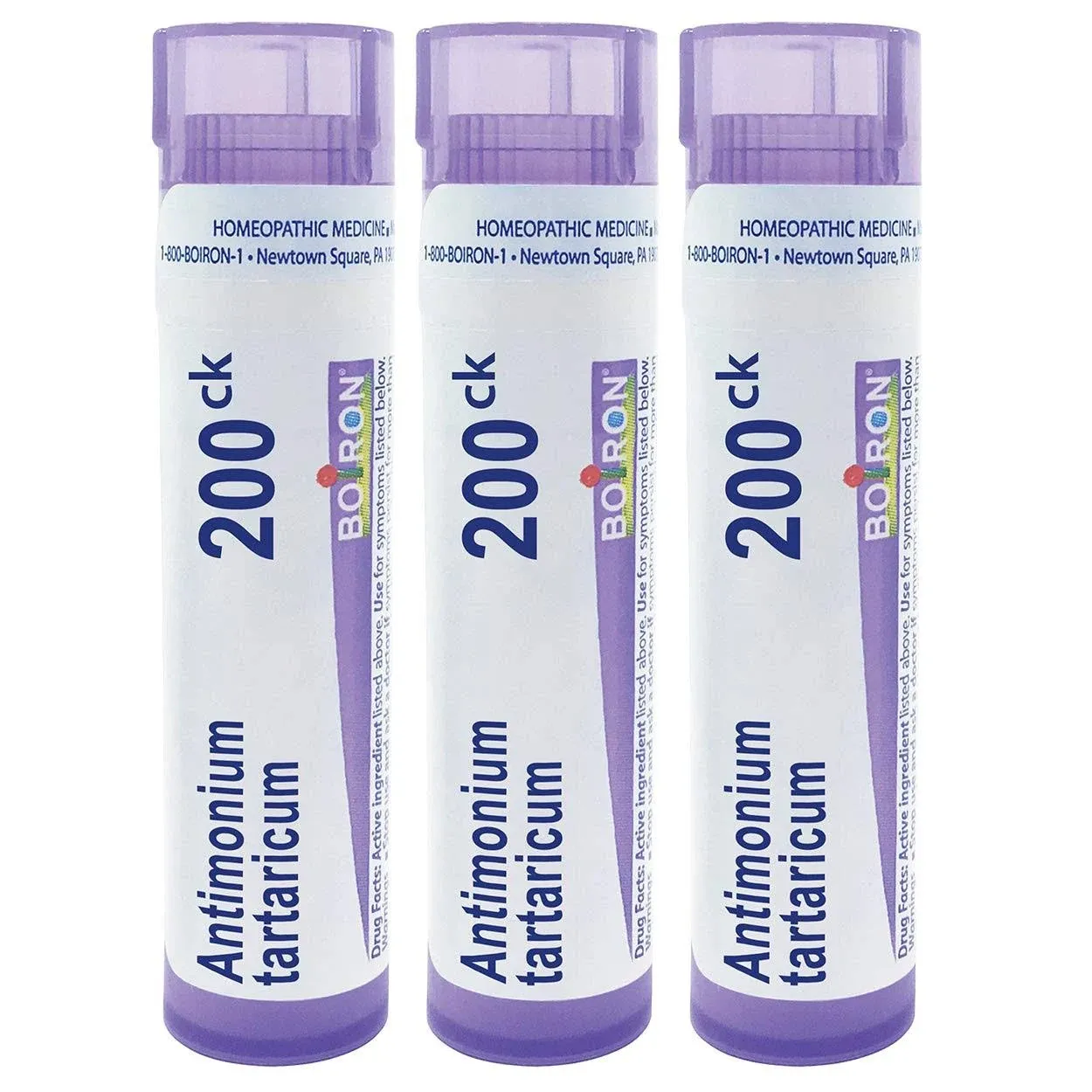 Boiron Antimonium Tartaricum 200CK Homeopathic Medicine for Cough - Pack of 3 ...