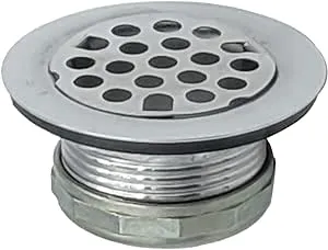 Duplex Flat Top Strainer Stainless Steel with Removable Flat Drainer, 1-7/8-2-1/4 Inch