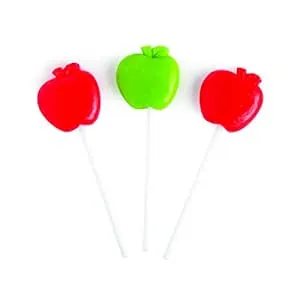 Apple-Shaped Lollipops: 12-Piece Box