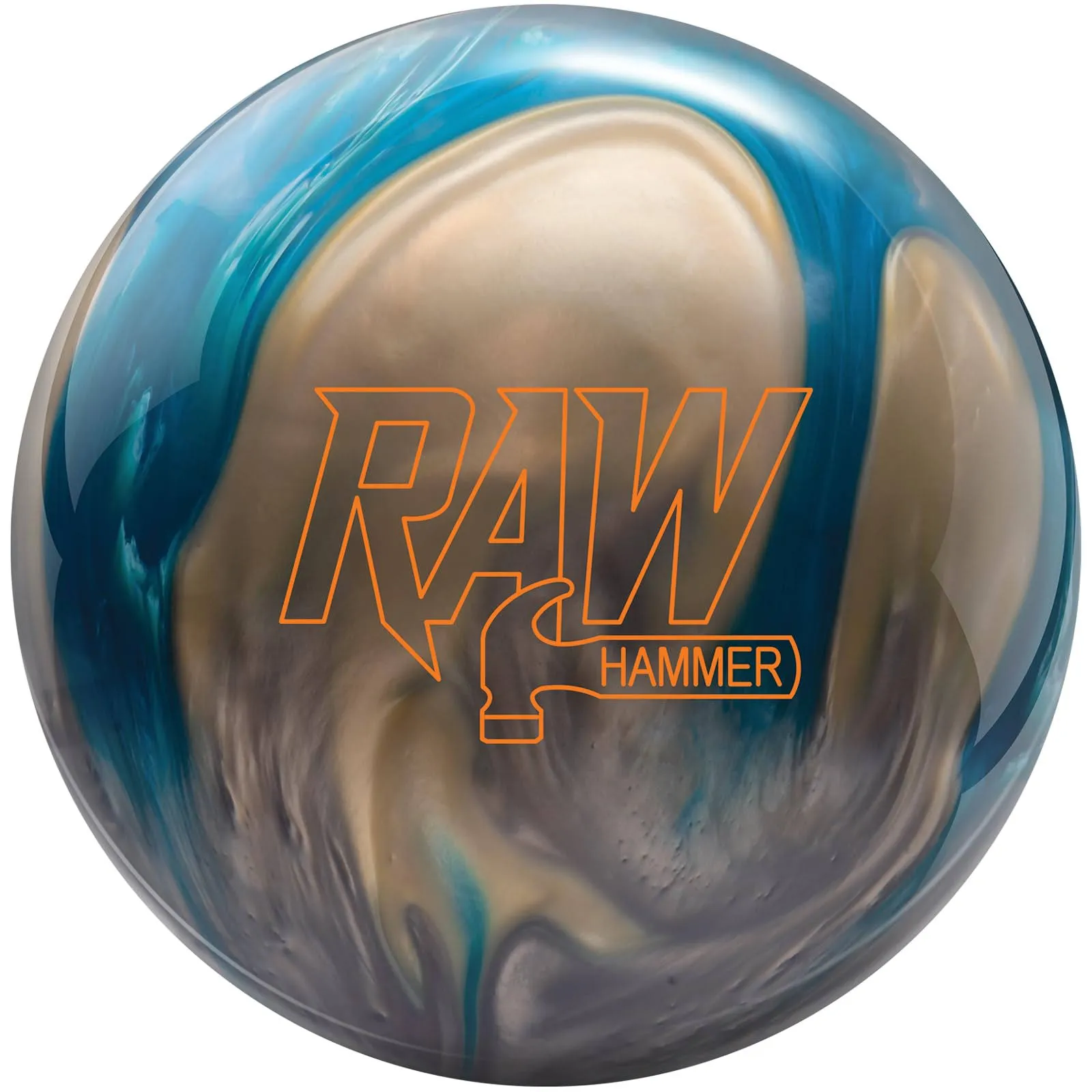 Hammer Raw Pearl Blue / Silver / White Bowling Ball