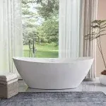 71" X 33" White Acrylic Freestanding Bathtub