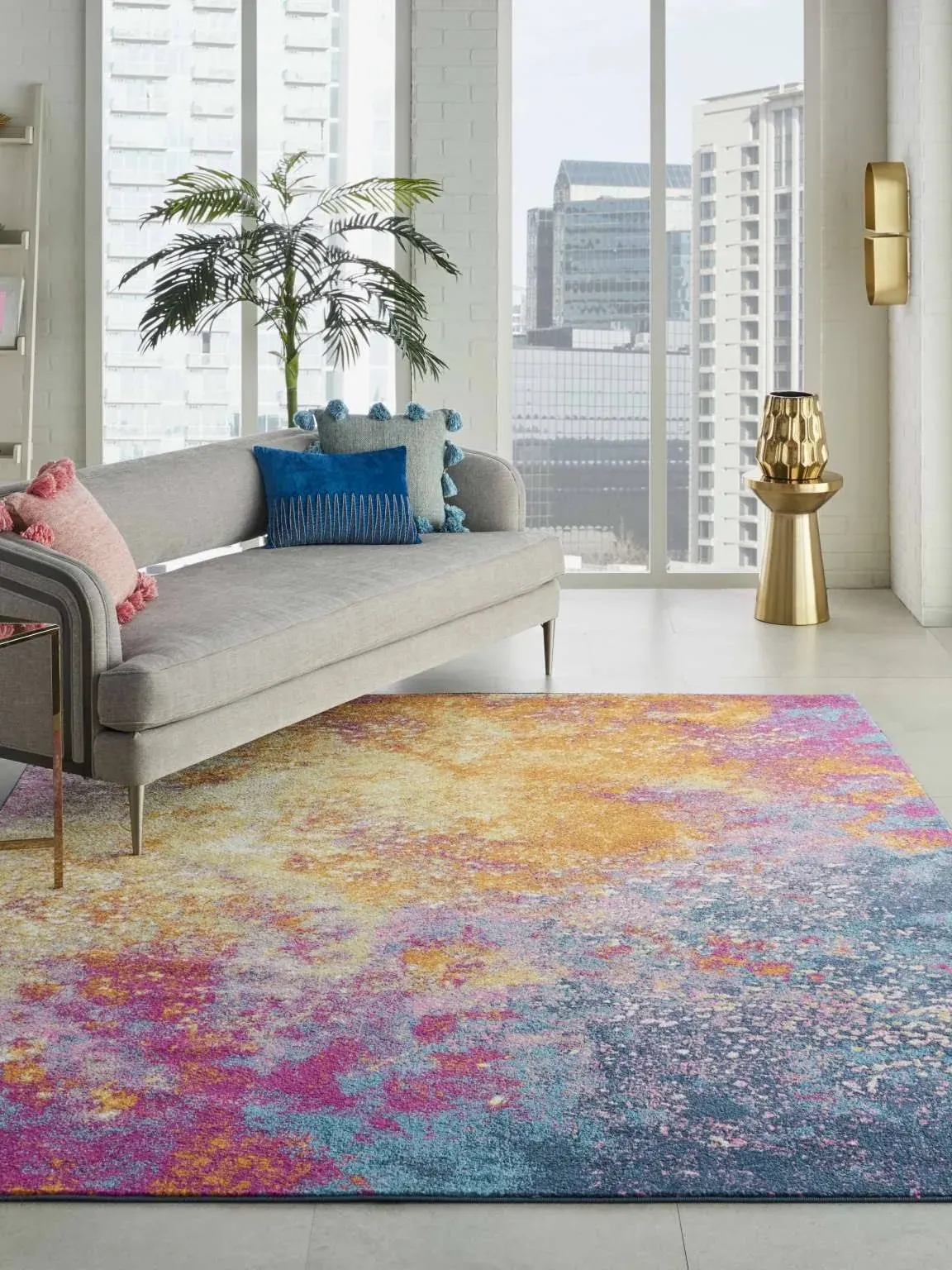 Nourison Passion Bohemian Abstract Sunburst Area Rug, (8' x 10')