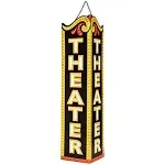 Theater Triangle Embossed Tin Sign