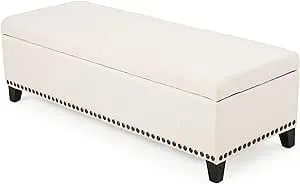 Christopher Knight Home Isra Fabric Ottoman, Beige