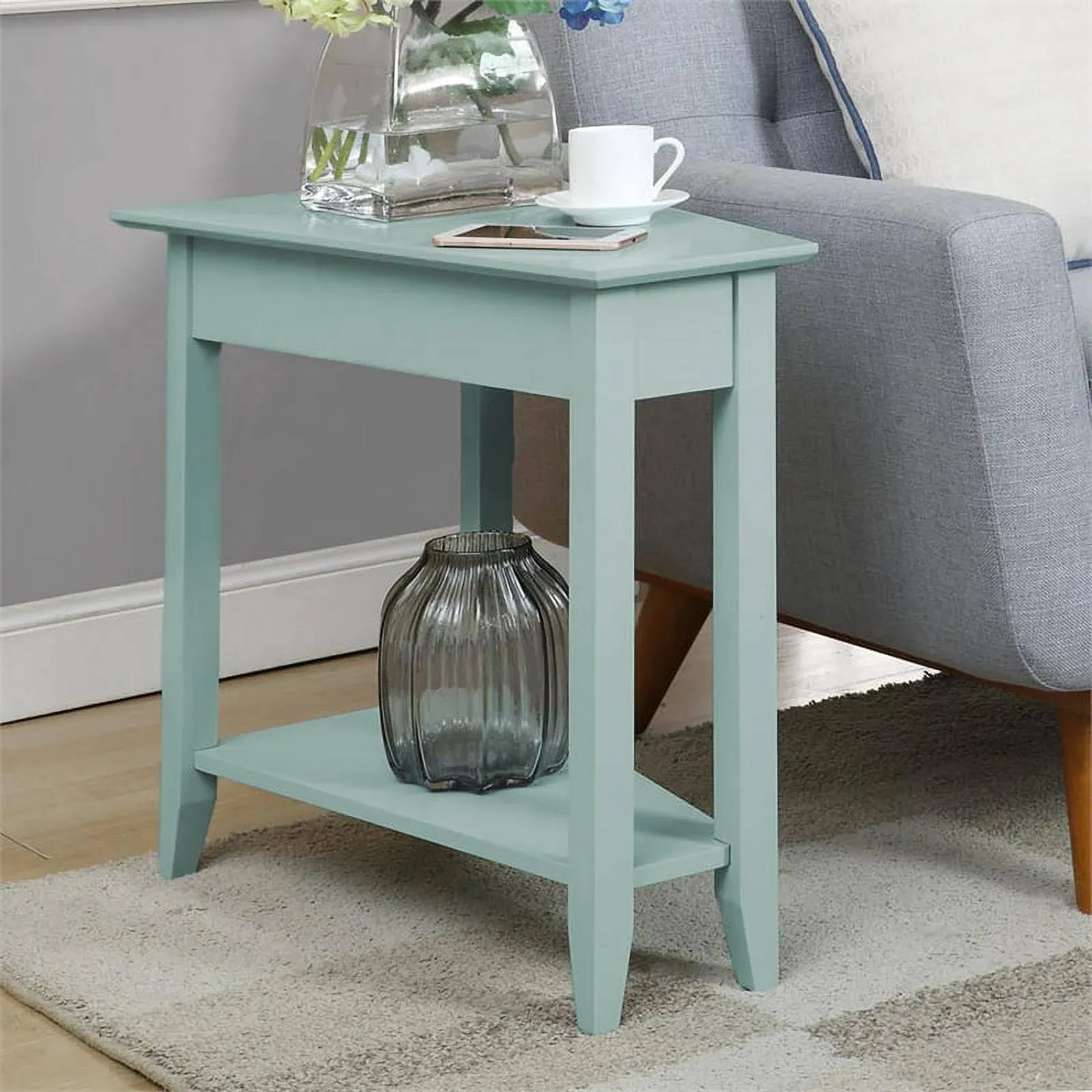 American Heritage Wedge End Table with Shelf