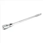 GEARWRENCH 1/2" Drive 90 Tooth Dual Material Locking Flex Head Teardrop Ratchet 24" - 81372T, Multi, One Size