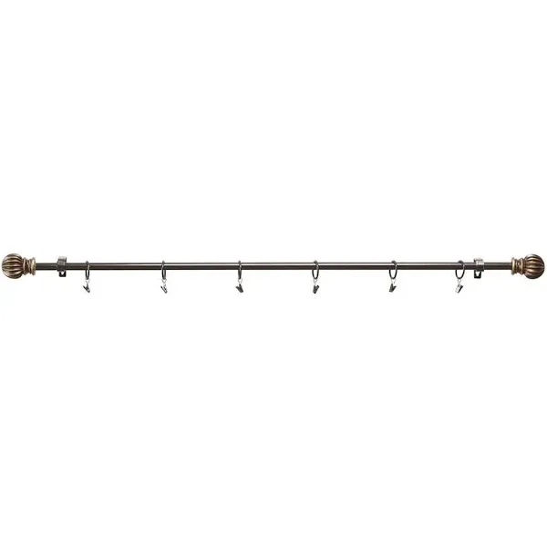 Herrschners Bronze Finial Rod with Clips Hanger