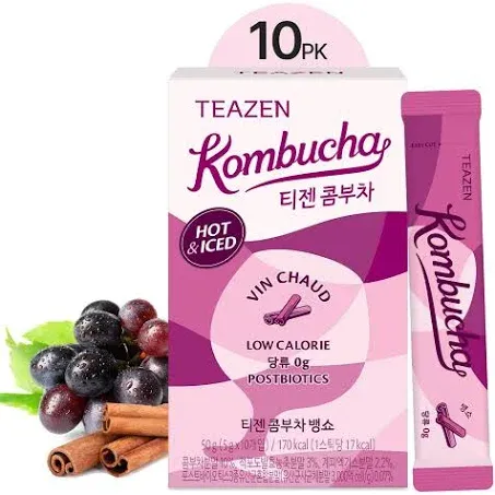 Teazen Kombucha Lemon 10 Sticks