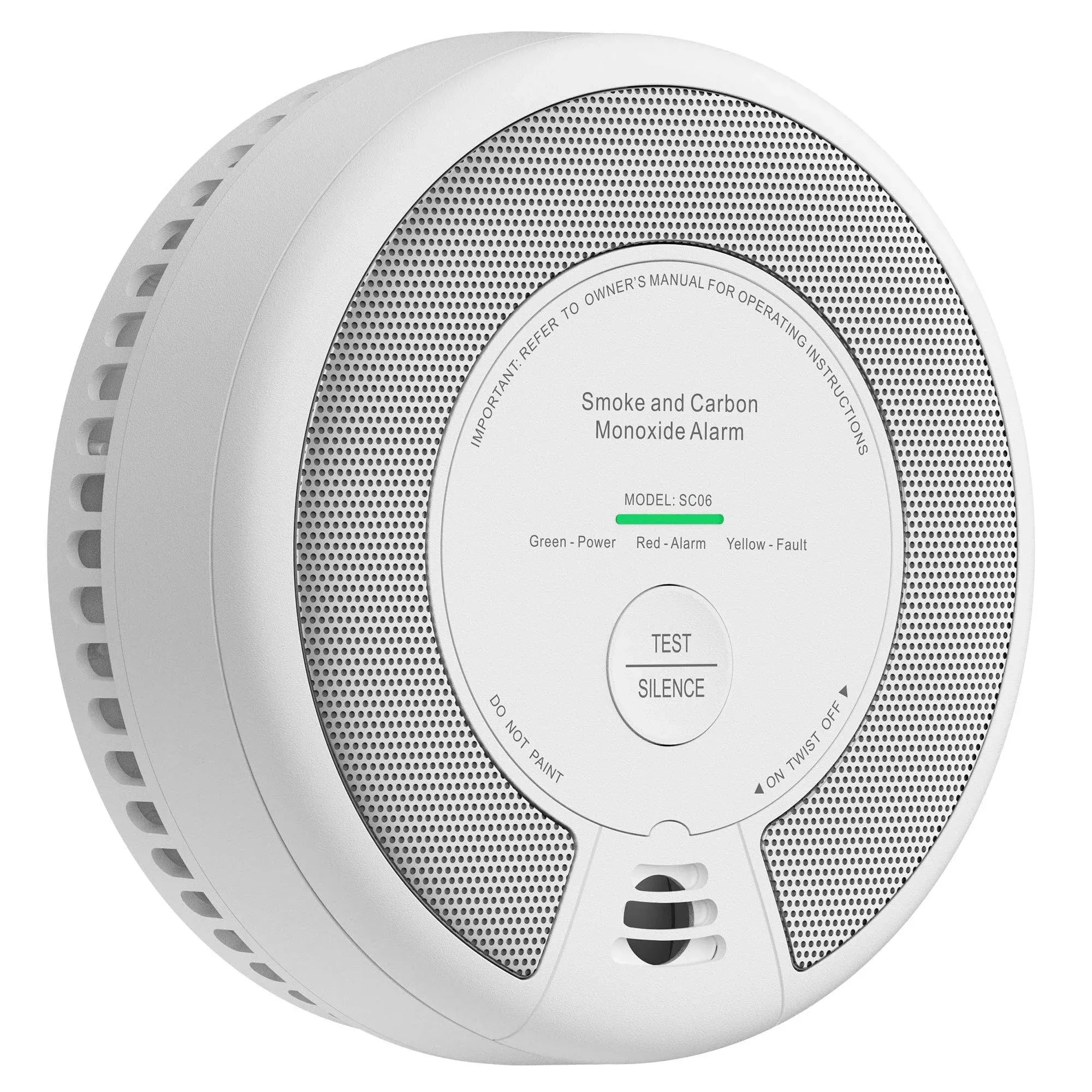 X-Sense 2-in-1 Smoke and Carbon Monoxide Detector Alarm (Not Hardwired), 10-Year Battery-Operated Dual Sensor Fire & Co Alarm, C SC06