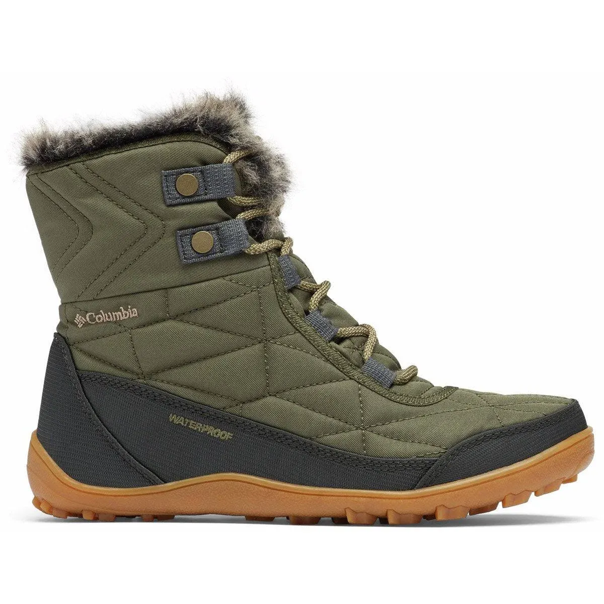 Columbia Womens Minx Shorty III Nori Khaki Waterproof Snow Boot