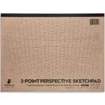 Koala Tools | Drawing Perspective (1 and 2-Point) Large Sketch Pad (3 Point - 9 x 12)