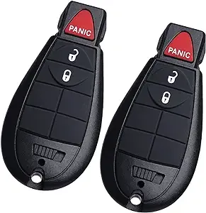 Key Fob Fobik Replacement Compatible for Dodge Ram 1500 2013 2014 2015 2016 2017 2018 2019 2020 2021 2500 3500 4500 5500 2013-2018 Pickup Truck Keyless Entry Remote Control GQ4-53T 56046953AE