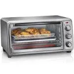 Hamilton Beach - Sure-Crisp 6-Slice Air Fryer Toaster Oven - Stainless