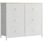 6 Drawer Chest, White