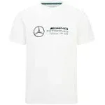 Mercedes AMG Petronas F1 Large Logo T-Shirt - White Unisex