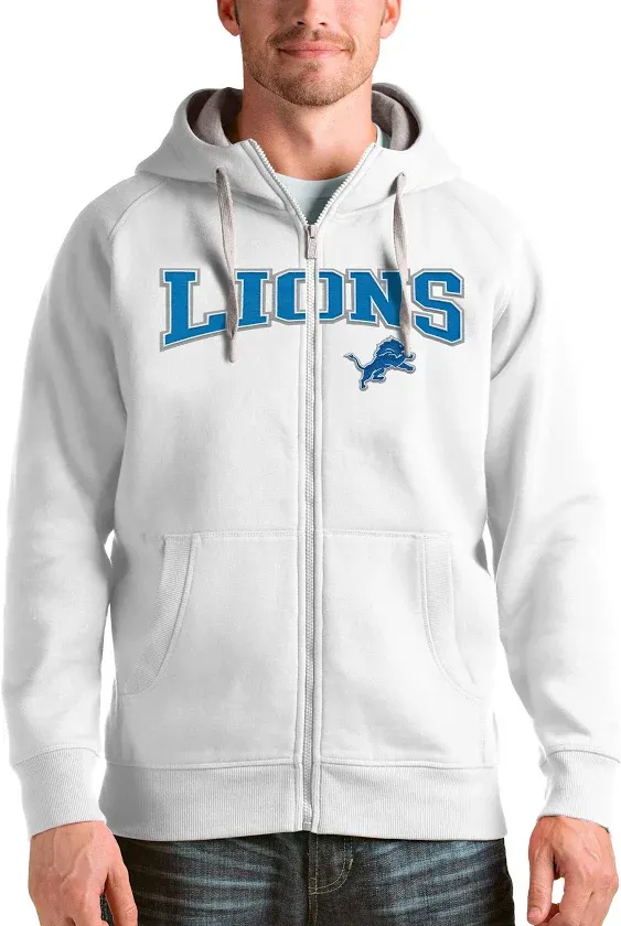 Antigua Men's Detroit Lions Victory Full-Zip Hoodie