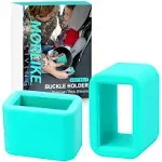 Morlike Silicone Belt Buckle Holder Booster (Light Blue, 2 Pack)