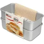 Fat Daddio's BP-5643SET Anodized Aluminum Bread Loaf Pan, 9 x 5 x 2.75 inch, Set of 2, Silver