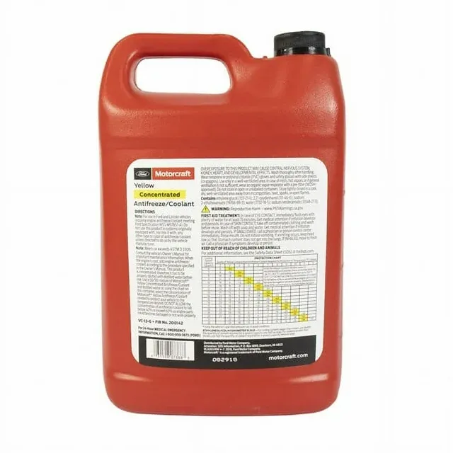 Motorcraft Antifreeze Coolant Yellow Concentrated 1 Gallon