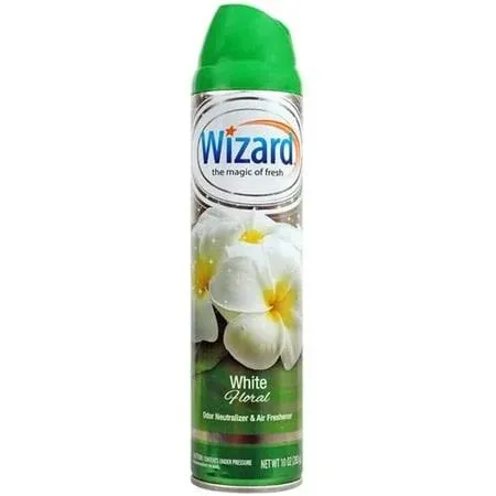 Wizard The Magic of Fresh | Odor Neutralizer & Air Freshener - 10 Oz. White Floral (Pack of 3) (Packaging May Vary)