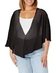 S.L. Fashions Women's Plus Size Multi-wear Sheer Chiffon Shawl for Evening Dress