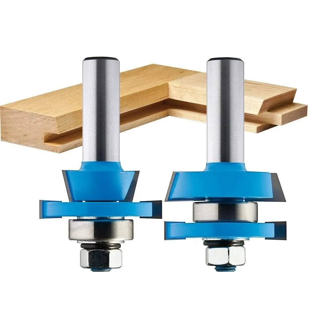 Rockler 2-Pc. Rail/ Stile Shaker Cutter Router Bit Set