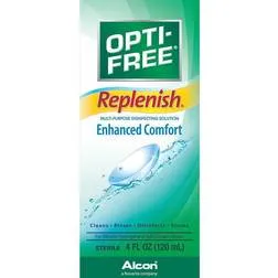 Opti-Free replenish solution for contact lenses 4 Fl oz