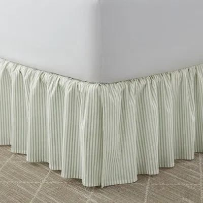 Laura Ashley Cotton Ruffled Bedskirt/Dust Ruffle/Box Spring Cover