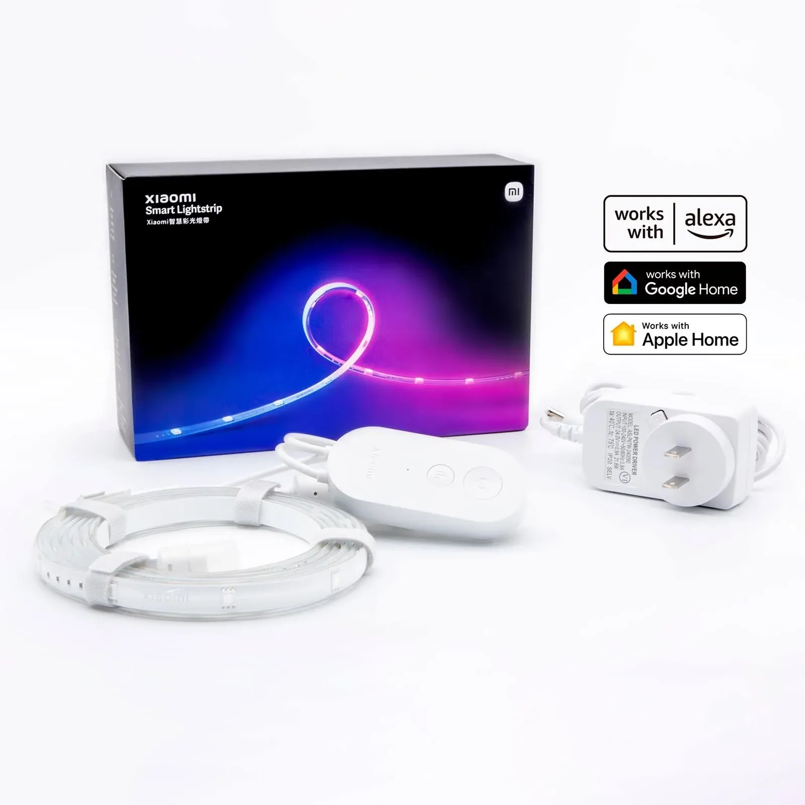 Xiaomi Smart Lightstrip (2m/6.6ft), Compatible with Alexa, Google Assistant, Apple Homekit Home App, WiFi Compatible, Music sync | Dynamic Ambient Lighting | Custom dimming | Smart-Linking