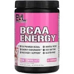 EVL BCAAs Amino Acids Powder - BCAA Energy Pre Workout Powder for Muscle Recovery Lean Growth and Endurance - Rehydrating BCAA Powder Post Workout Recovery Drink with Natural Caffeine - Pink Lemonade