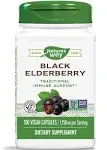 Nature's Way Black Elderberry Capsules, Traditional Immune Support*, 100 Vegan Capsules