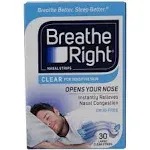 (120 Strips) Breathe Right Nasal Strips Clear Large for Sensitive Skin