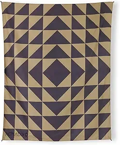 festival blanket Sierra 182 x 152 cm polyester brown/black