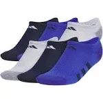 Boys Adidas 6-Pk. No-Show Socks, Boy's, Size: 9-11, Heather Blue