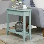 Convenience Concepts American Heritage Wedge End Table with Shelf, Green