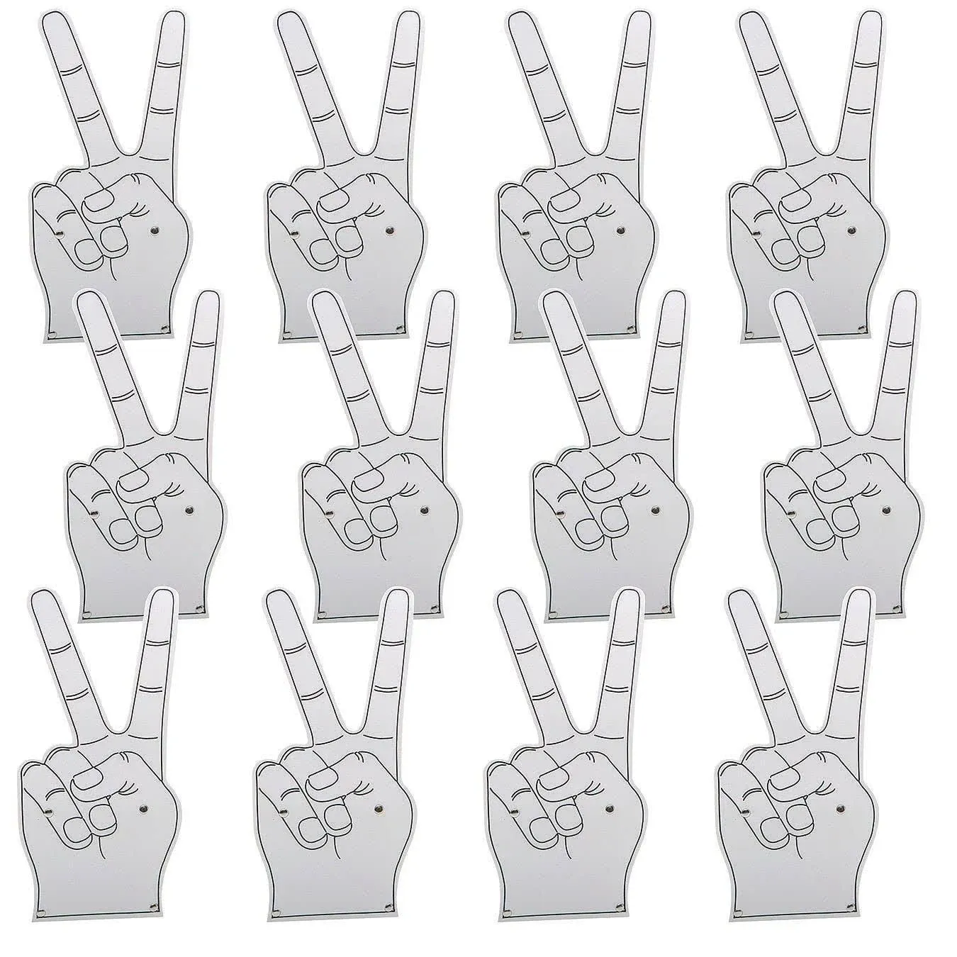 Peace Sign Foam Fingers (Pack of 12) from S&S Worldwide