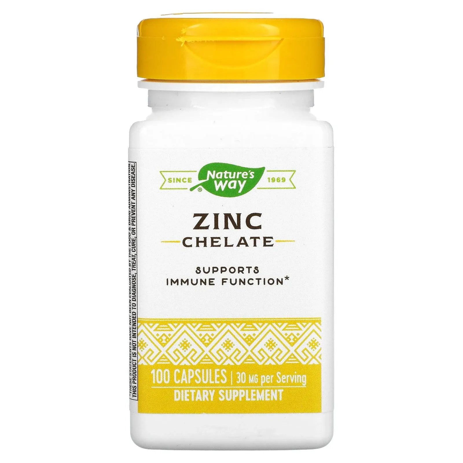 Natures Way Zinc Chelate, 30 mg, Capsules - 100 capsules