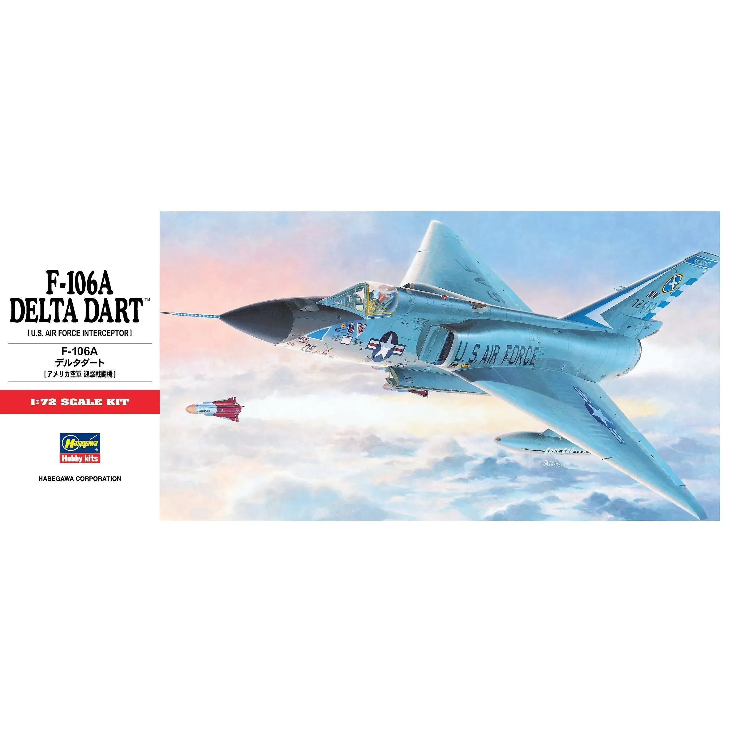 Hasegawa HAC11 F-106A Delta Dart Us Air Force Model Building, Hobby, Assembly, Detailed, Small