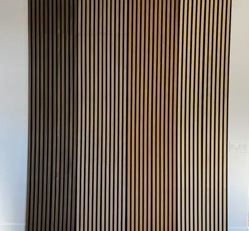 10ft Wood Slat Acoustic Panels | 3D Textured Panel for Wall &amp; Ceiling