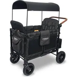 Wonderfold W4 Luxe Quad Stroller Wagon - Volcanic Black