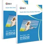 Double Sided Glossy Photo Paper - 200 Sheets Uinkit 8.5x11 Inches 9.5Mil 200Gsm