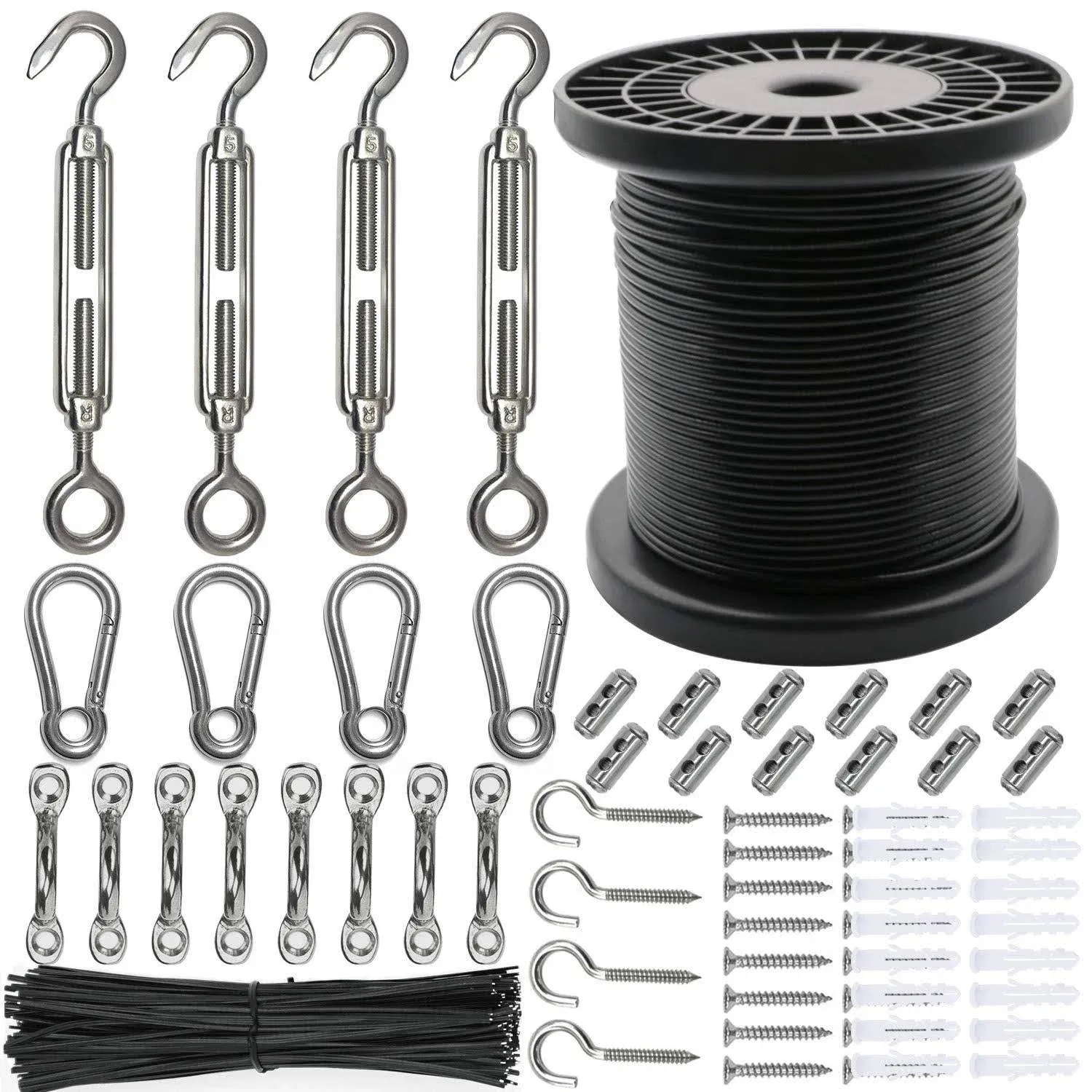 Belio String Light Hanging Kit,Stainless Steel Cable for Outdoor