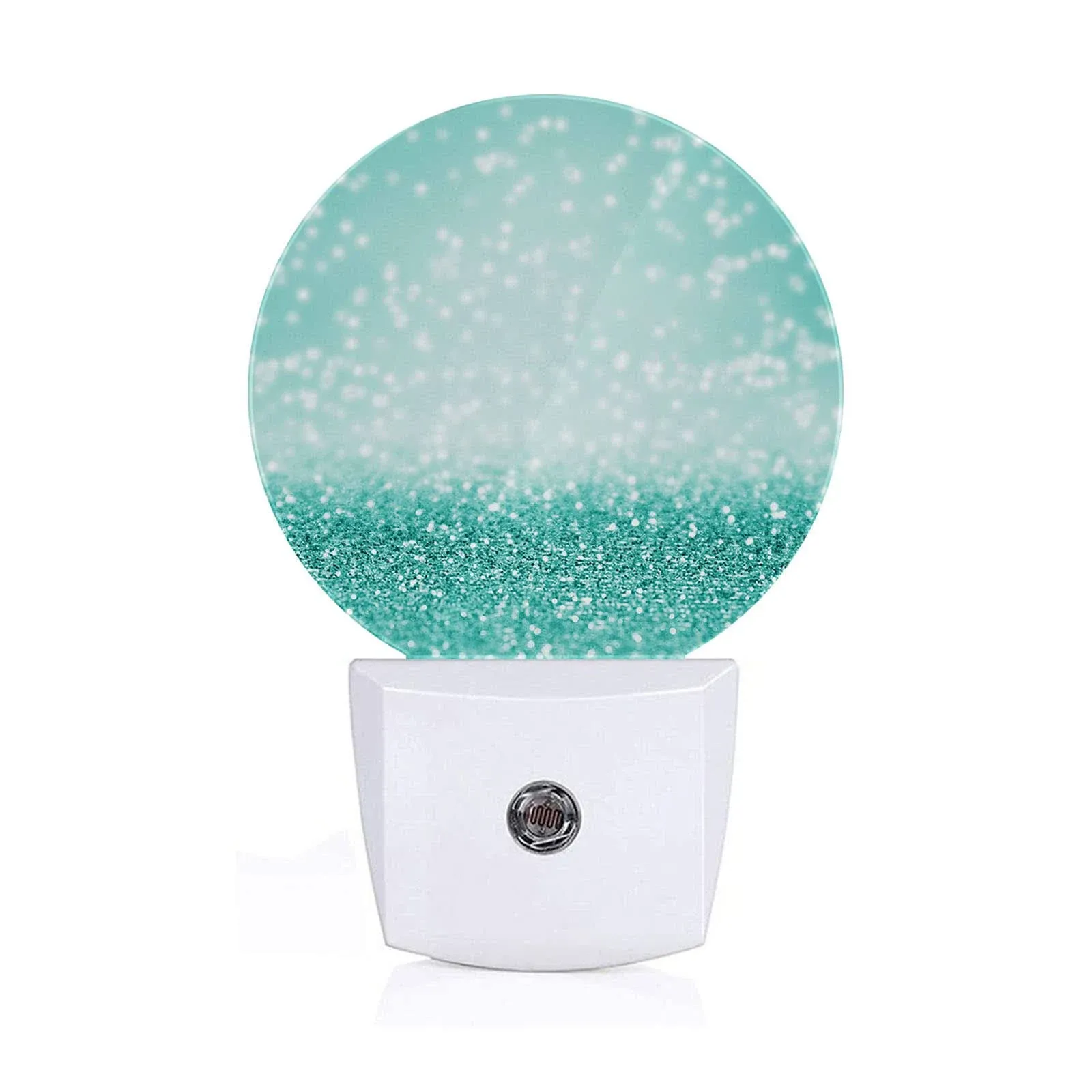 Teal Green Sparkle Plug in Night Light Turquoise Glitter Shine Bling Auto LED...