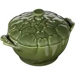 Staub Artichoke Ceramic Cocotte .5 Qt. - Basil