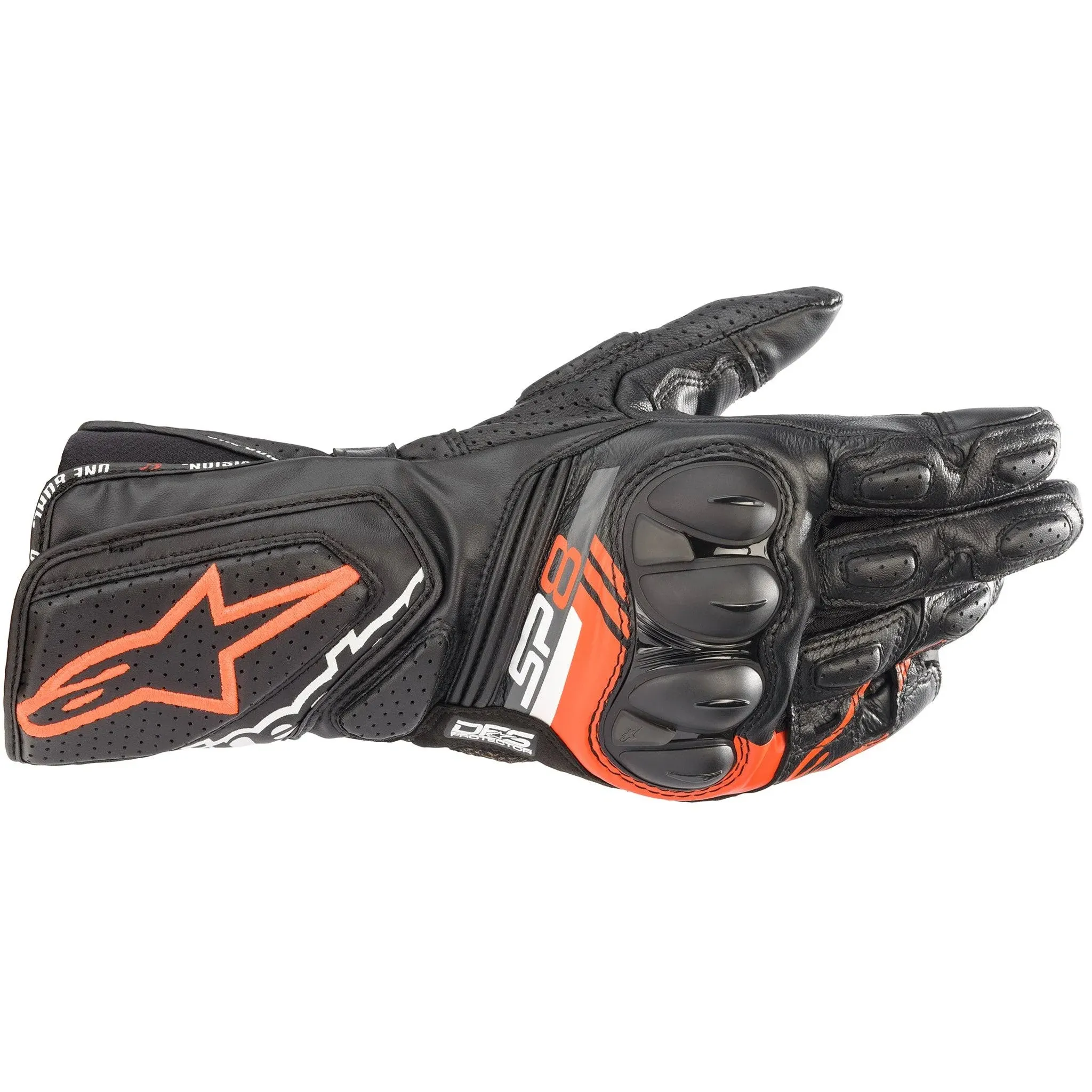 Alpinestars SP-8 V3 Gloves Black White Bright Red 3XL