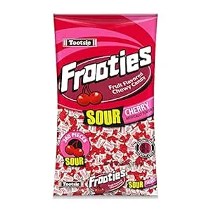 Sour Cherry Frooties - Tootsie Roll Chewy Candy - 360 Piece Count, 38.8 oz Bag