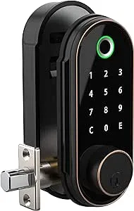 BARSKA EA13580 Advanced Digital Fingerprint Biometric Keypad Security Door Lock for Keyless Entry