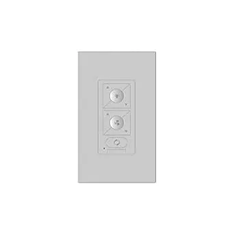 WAC Lighting 6-Speed Bluetooth Ceiling Fan Wall Control with Single Pole Wallplate in White